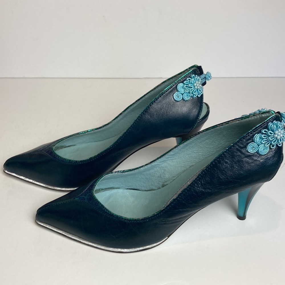 Little Moon Parisian Heels Sz 39 Feminine 50’s  Cosplay Reflective Pin-up Retro